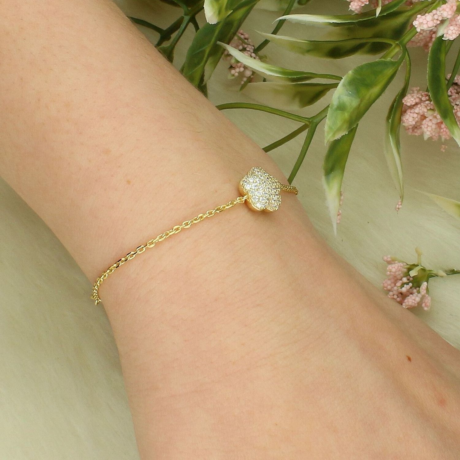 Bransoletka Nomination  LifePoetry z kwiatem w kształcie kopuły  z białymi cyrkoniami sześciennymi gold.jpg